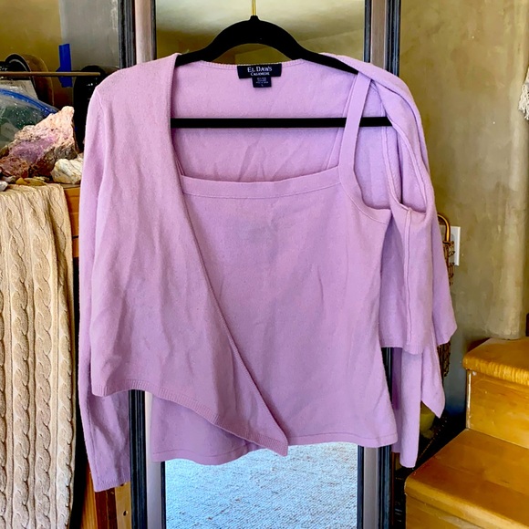 2 piece 100% cashmere top and cardigan set. - Picture 1 of 5